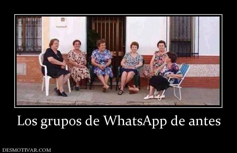 Los grupos de WhatsApp de antes
