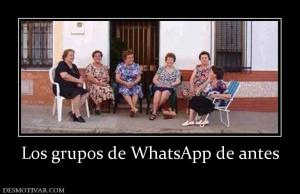 Los grupos de WhatsApp de antes