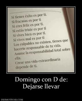 Domingo con D de: Dejarse llevar