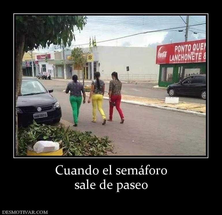 Cuando el semáforo sale de paseo