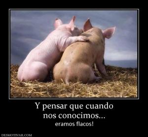 Y pensar que cuando nos conocimos... eramos flacos!