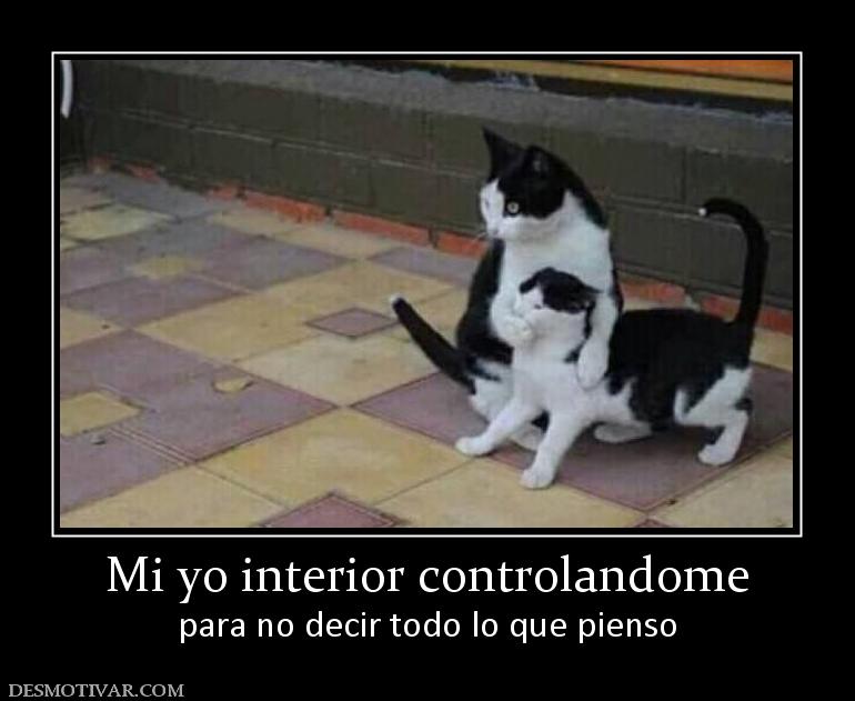 Mi yo interior controlandome para no decir todo lo que pienso