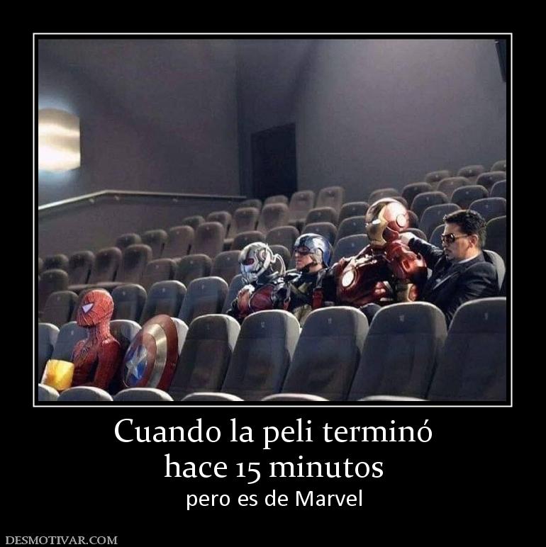 Cuando la peli terminó hace 15 minutos pero es de Marvel