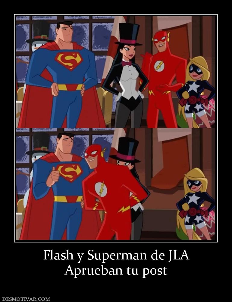 Flash y Superman de JLA Aprueban tu post