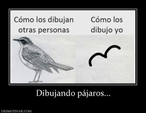 Dibujando pájaros...