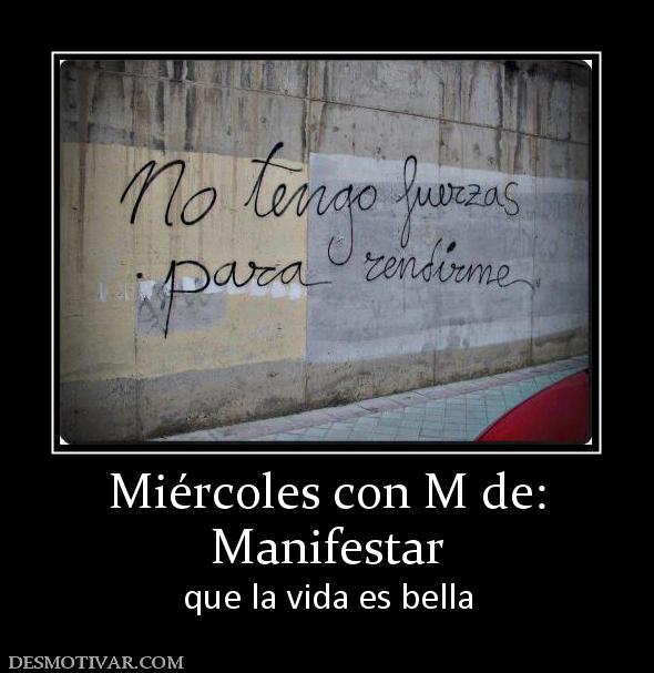 Miércoles con M de: Manifestar que la vida es bella