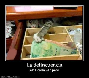 La delincuencia está cada vez peor