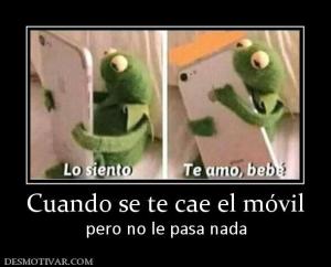Cuando se te cae el móvil pero no le pasa nada