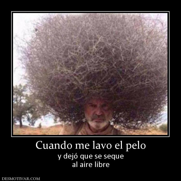 Cuando me lavo el pelo y dejó que se seque al aire libre
