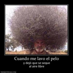 Cuando me lavo el pelo y dejó que se seque al aire libre