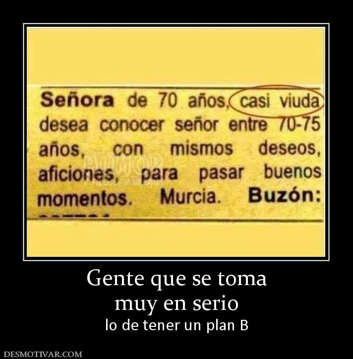 Gente que se toma muy en serio lo de tener un plan B