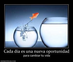 Cada día es una nueva oportunidad para cambiar tu vida