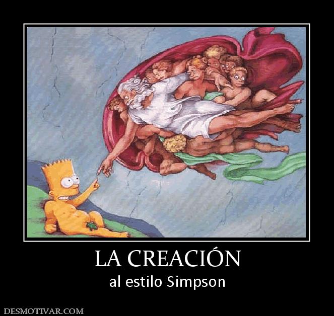 LA CREACIÓN al estilo Simpson