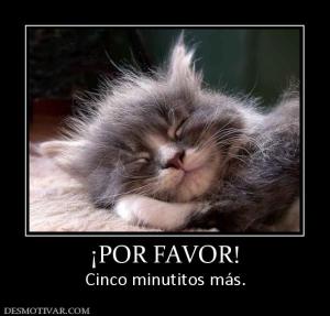 ¡POR FAVOR! Cinco minutitos más.