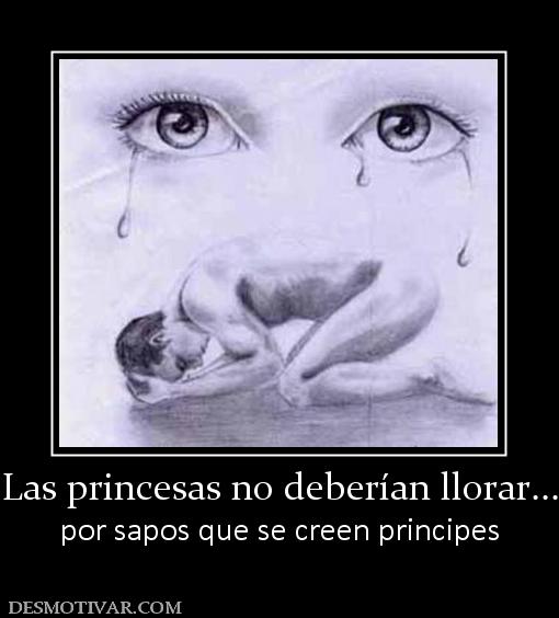 Las princesas no deberían llorar... por sapos que se creen principes
