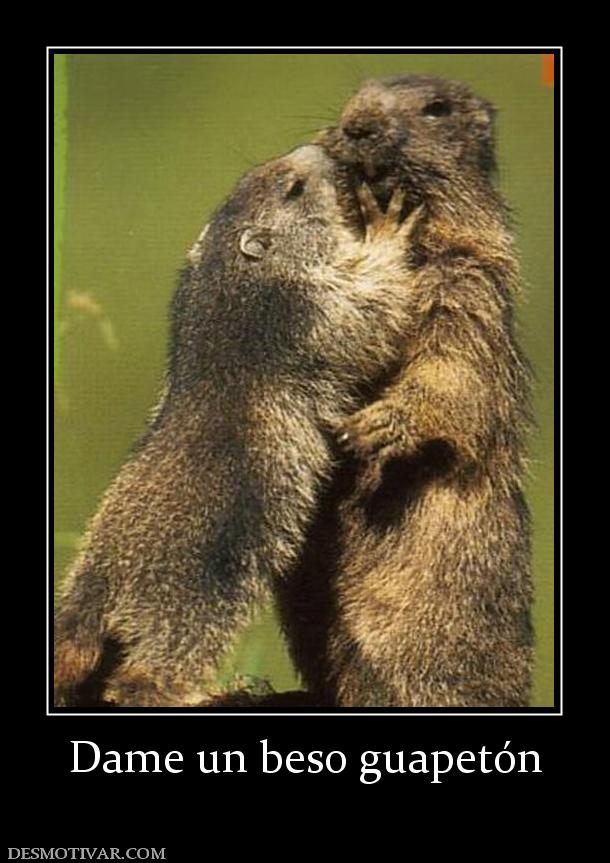 Dame un beso guapetón