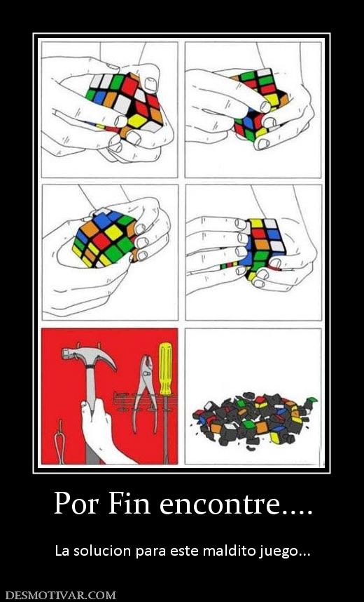 Por Fin encontre....  La solucion para este maldito juego...