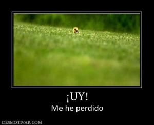 ¡UY! Me he perdido