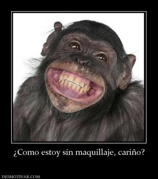 ¿Como estoy sin maquillaje, cariño?