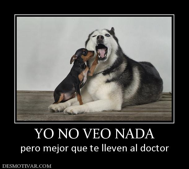 YO NO VEO NADA pero mejor que te lleven al doctor