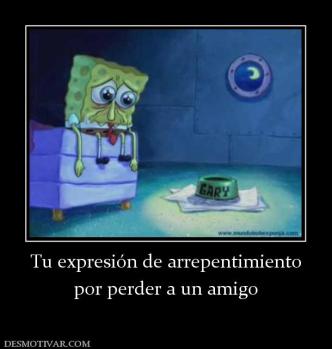 Tu expresión de arrepentimiento por perder a un amigo