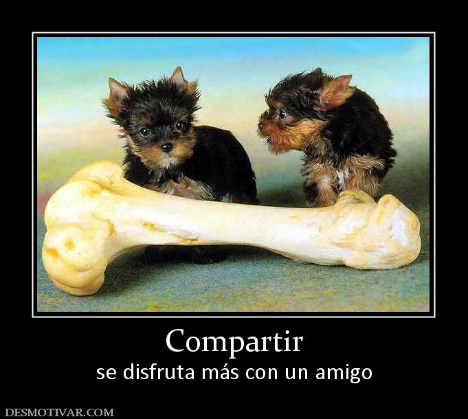 Compartir se disfruta más con un amigo