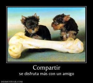 Compartir se disfruta más con un amigo