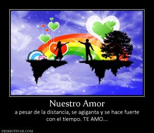 Nuestro Amor a pesar de la distancia, se agiganta y se hace fuerte con el tiempo. TE AMO...