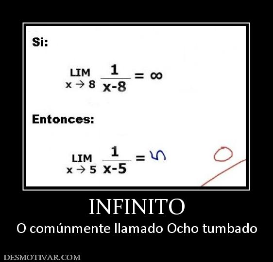 INFINITO O comúnmente llamado Ocho tumbado