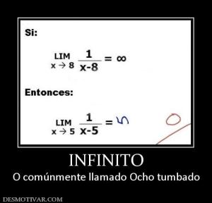INFINITO O comúnmente llamado Ocho tumbado
