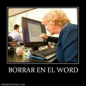 BORRAR EN EL WORD