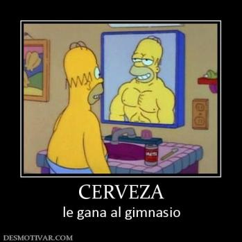 CERVEZA le gana al gimnasio