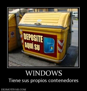 WINDOWS Tiene sus propios contenedores
