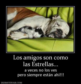 Los amigos son como las Estrellas... a veces no los ves pero siempre están ahí!!!