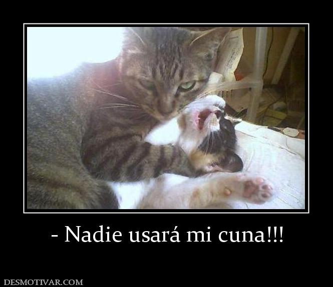 - Nadie usará mi cuna!!!