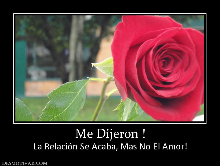 Me Dijeron ! La Relación Se Acaba, Mas No El Amor!