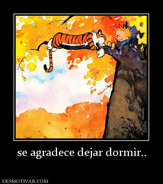 se agradece dejar dormir..