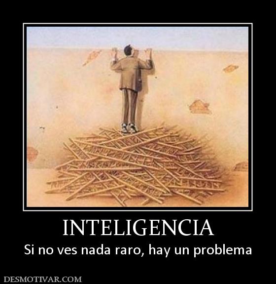 INTELIGENCIA Si no ves nada raro, hay un problema