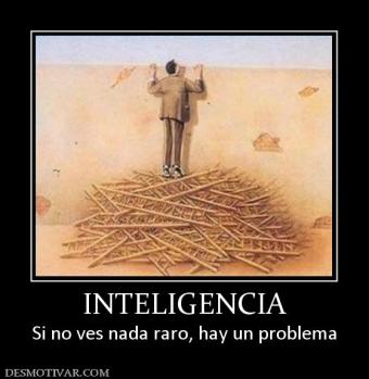 INTELIGENCIA Si no ves nada raro, hay un problema