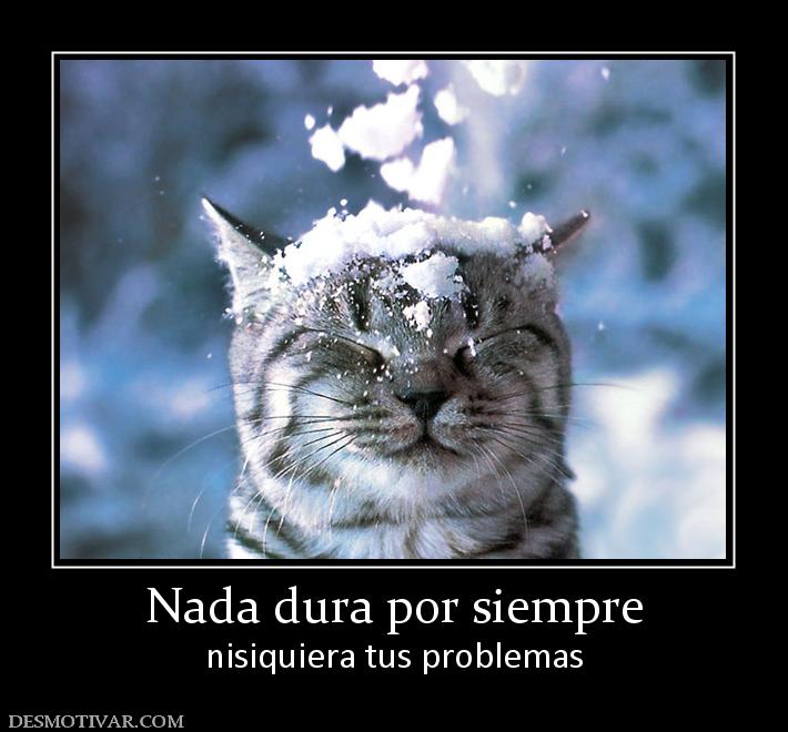 Nada dura por siempre nisiquiera tus problemas