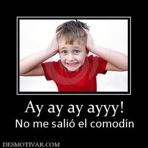Ay ay ay ayyy! No me salió el comodín