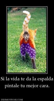 Si la vida te da la espalda píntale tu mejor cara.