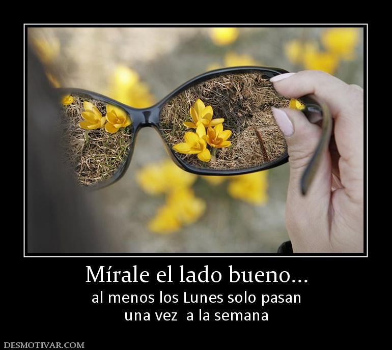 Mírale el lado bueno... al menos los Lunes solo pasan una vez  a la semana