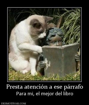 Presta atención a ese párrafo Para mi, el mejor del libro