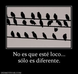 No es que esté loco... sólo es diferente.
