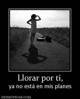 Llorar por ti, ya no está en mis planes