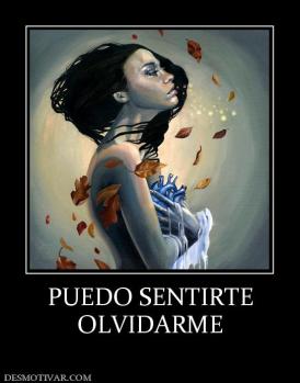 PUEDO SENTIRTE OLVIDARME