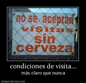 condiciones de visita... más claro que nunca