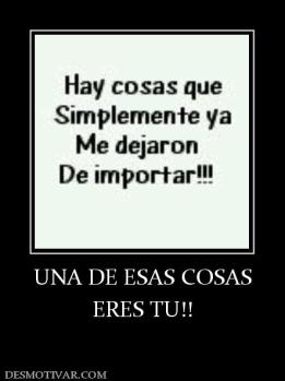 UNA DE ESAS COSAS ERES TU!!