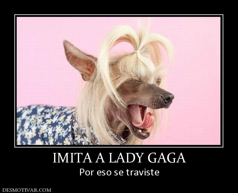 IMITA A LADY GAGA Por eso se traviste
